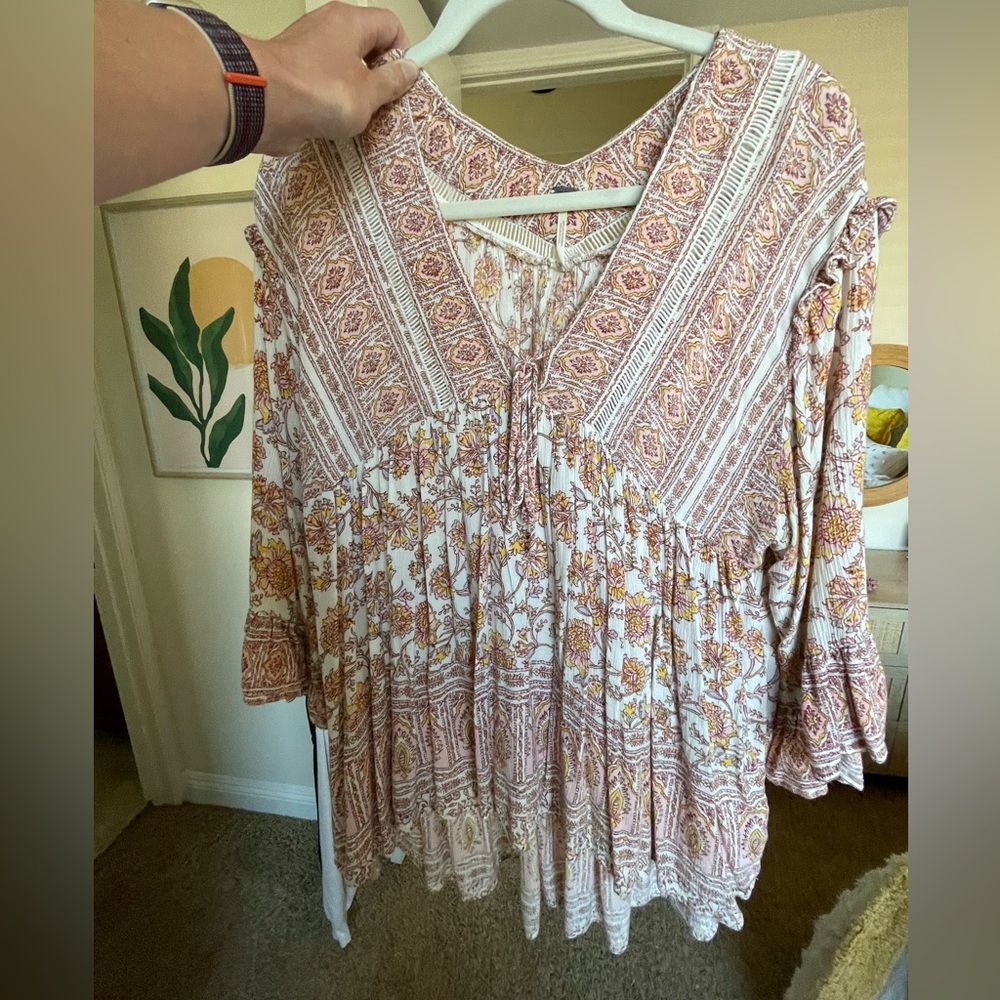 Free People multi color tunic. Size Small.